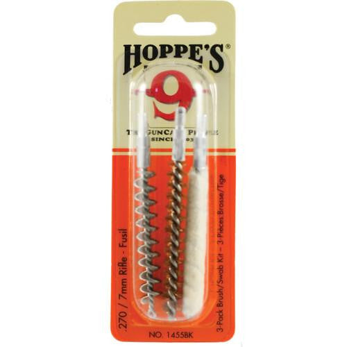 HOPPE'S 3 PACK BRUSH/SWAB KIT .270/7MM RIFLE-High Falls Outfitters