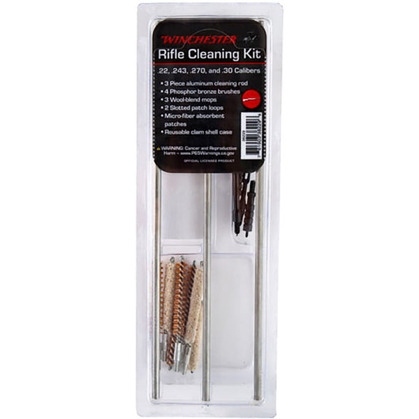 Winchester 16 Piece Universal Rifle Cleaning Kit in Re-usable Clamshell