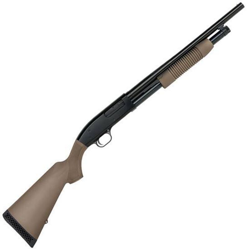 Mossberg Maverick 88 Security Pump Action Shotgun 12 Gauge 18.5" Barrel 3" Chamber 5 Rounds Bead Sight Synthetic Forend/Stock FDE