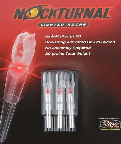 NOCKTURNAL LIGHTED NOCK SYSTEM "S" NOCK 3 PK