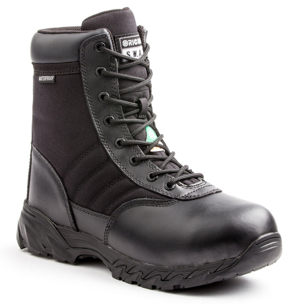 ORIGINAL SWAT 227201 9″ WATERPROOF SIDE-ZIP CSA METAL-FREE Safety Men's Composite Toe Work Boot