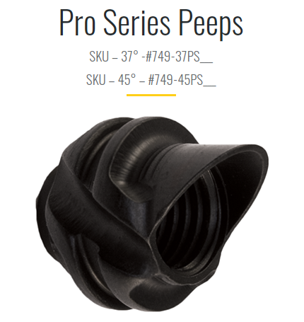 SPECIALTY ARCHERY PRO SERIES 45 DEGREE HOODED PEEP BLK