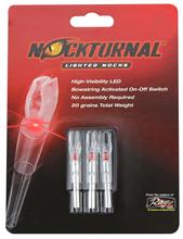 Nockturnal Lighted Nock System S Nock 3 Pk - Red