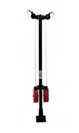 Riviera 7' Collapsible Aluminum Black Powder Coated Mast With Kachman Automatic Retrieval Reels