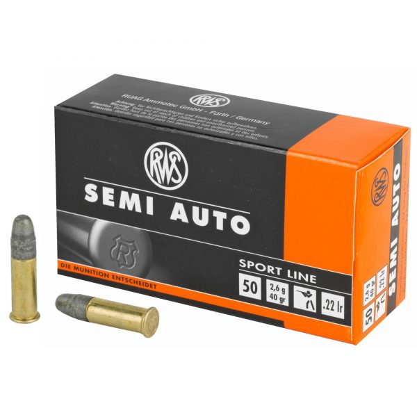 RWS SEMI AUTO  .22 LR  40 GR SOLID RD NOSE   50 RDS