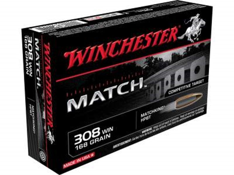 Winchester 308 Win 168GR BTHP Match Ammo