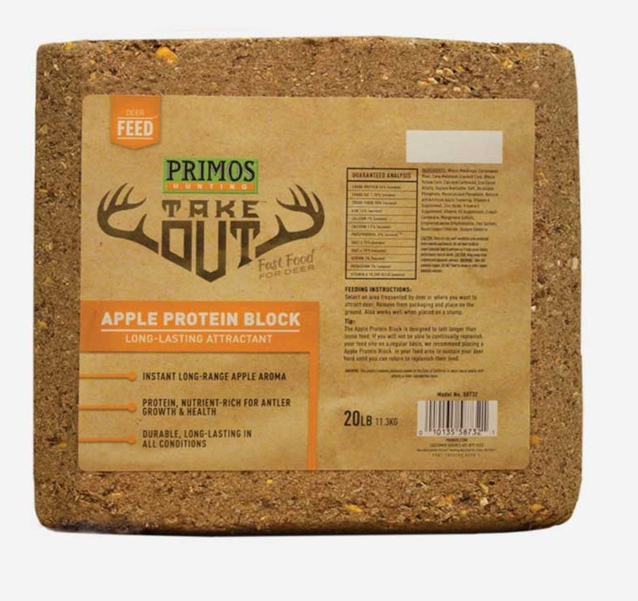 PRIMOS TAKE OUT - APPLE PROTEIN BLOCK 20 LB