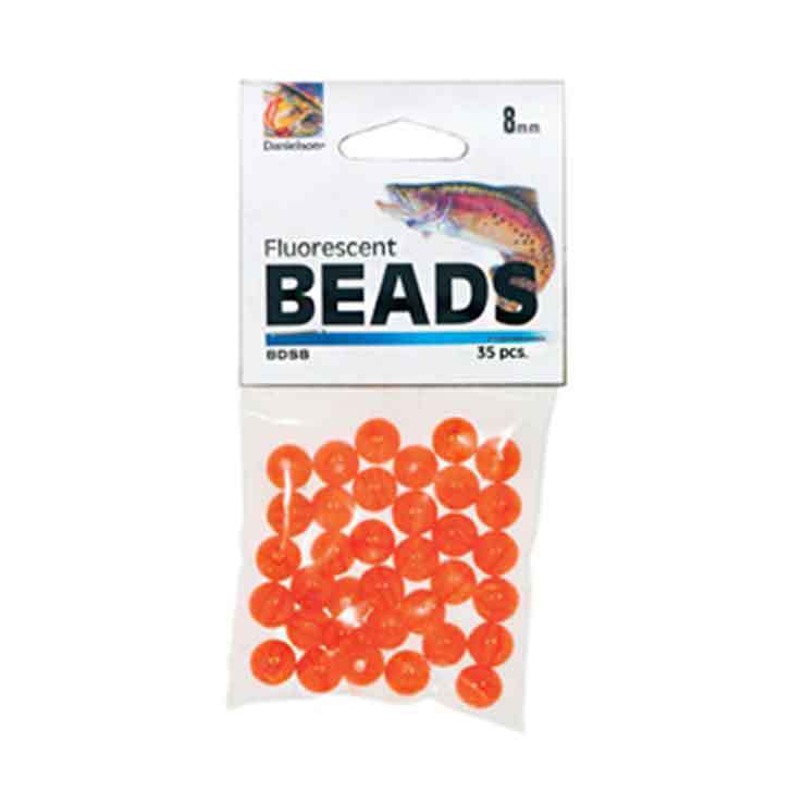 Danielson BDS6FO Bead 6 mm Fluorescent Orange 65 Pk