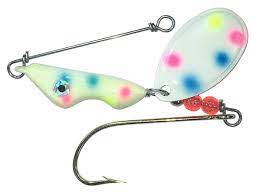 Shur Strike  Erie Spinner- 3-8oz- Mustad Gold Hook Holographic Eyes- UV Clear Coat- Lemon Lime