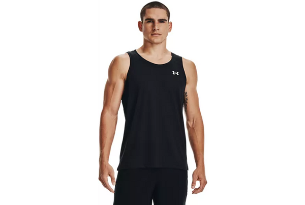 Under Armour Men's UA Streaker Run Singlet Black-Black-Reflective XL