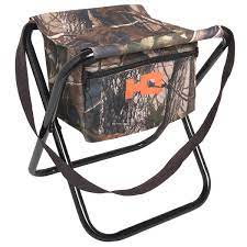 HQ Outfitters Folding Camo Stool w/Storage Pocket DS-1006