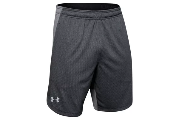 Under Armour Knit Performance Training Shorts for Men - Black/Mod Gray - L