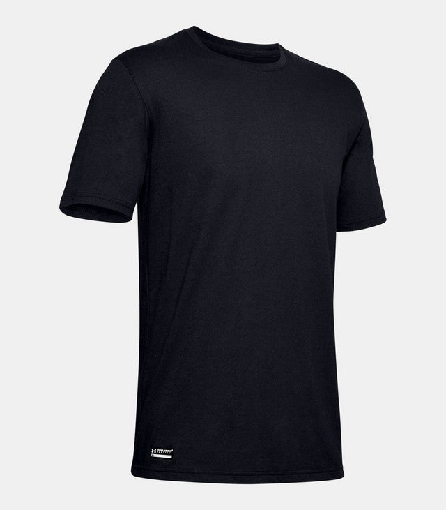 UNDER ARMOUR TACTICAL COTTON T-SHIRT - BLACK