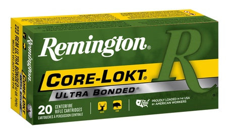 Remington Ammunition Core-Lokt 223 Remington/5.56 NATO 62 GR Core-Lokt Ultra Bonded PSP 20 Bx/ 10 Cs