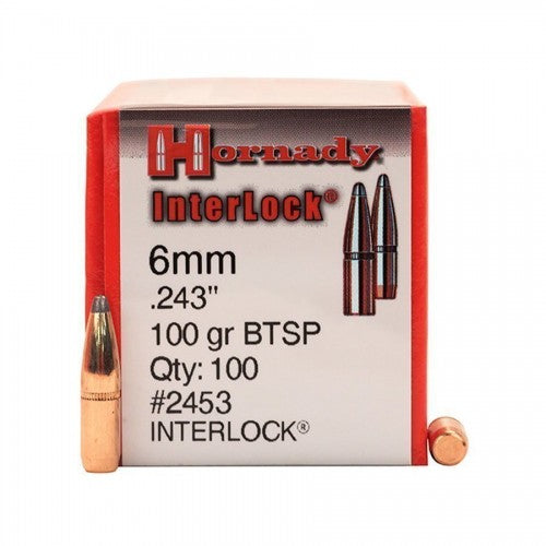 HORNADY - INTERLOCK 6MM 100GRAIN BTSP