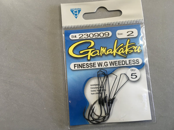 Gamakatsu Hook Finesse Wide GAP Weedless SZ2 BLK 5PK