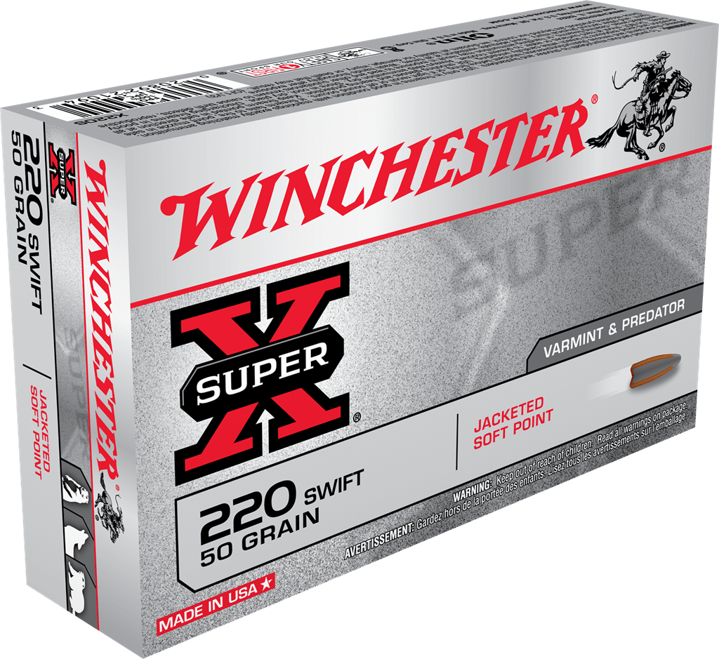 WINCHESTER SUPER X 220 SWIFT 50 GRAIN JSP