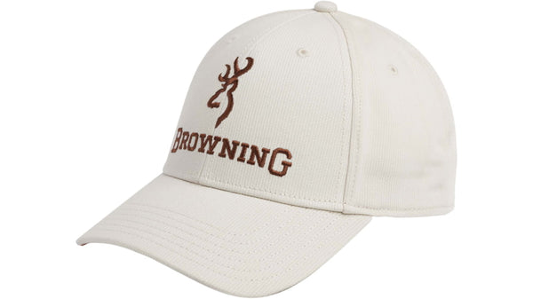 Browning Cap Deluxe, Taupe, One Size, 308722471 — Gender: Unisex, Age Group: Adults, Hat Size, US: One Size, Color: Taupe, Fabric/Material: Cotton/Polyester