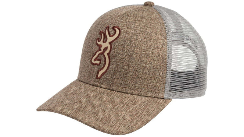 Browning Cap Derby Heather, Heather Brown, One Size, 308606681 — Gender: Unisex, Age Group: Adults, Hat Size, US: One Size, Color: Heather Brown, Fabric/Material: Cotton/Polyester — 308606681