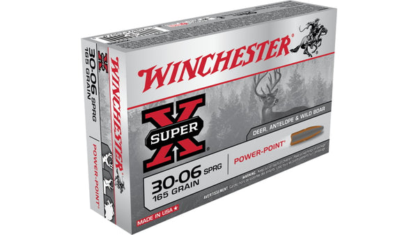 Winchester Super-X Rifle Ammo 30-06 SPR- PSP- 165 Grains 2800 fps- 20- Boxed