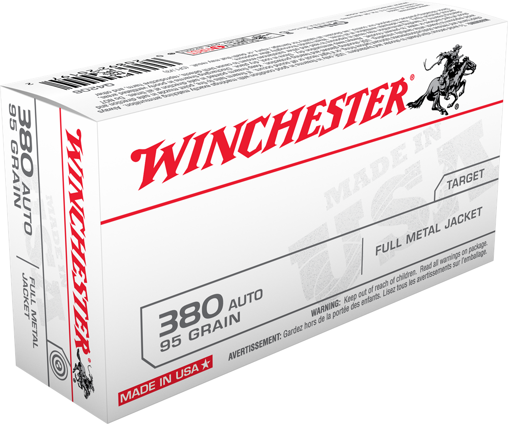 WINCHESTER  380 AUTO  95 GR  FMJ   50 RDS