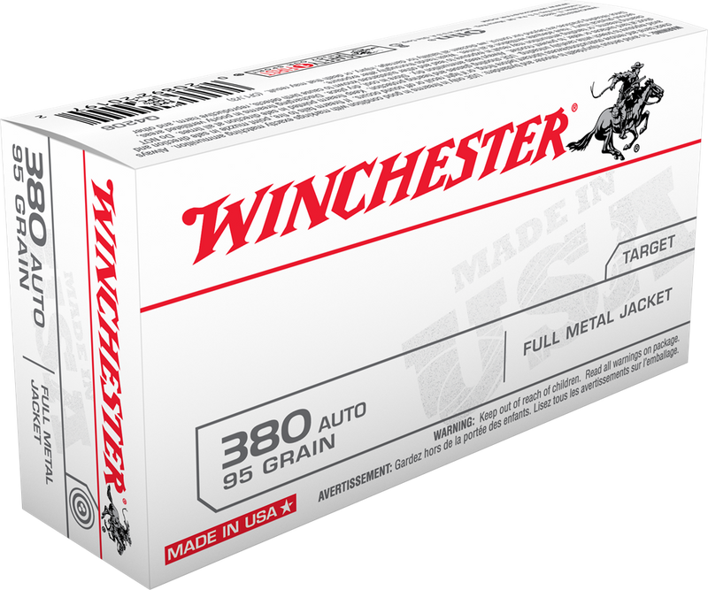 WINCHESTER  380 AUTO  95 GR  FMJ   50 RDS