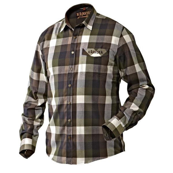 HARKILA RAMVIK SHIRT- WISLA GREEN CHECK.-High Falls Outfitters