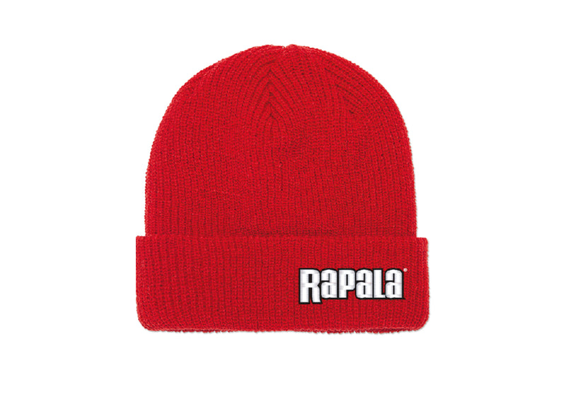 Rapala Classic Ribbed Cuffed Knit Beanie Red
