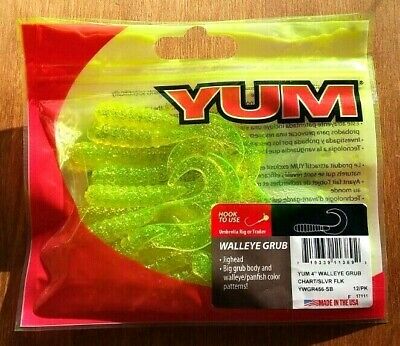 Yum YWGR427-SB Walleye Curltail Grub