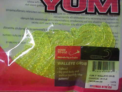 Yum YWGR427-SB Walleye Curltail Grub