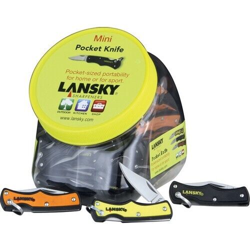 Lansky Mini Lockback Bowl 1.25" Satin Clip Pocket Folder Folding Knife