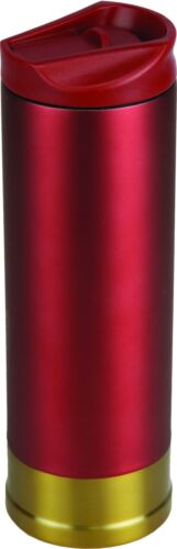 RIVERS EDGE - SPORTSMAN'S TRAVEL MUG - DOUBLE WALL 12GA SHOT SHELL - 18OZ CAPACITY - RED