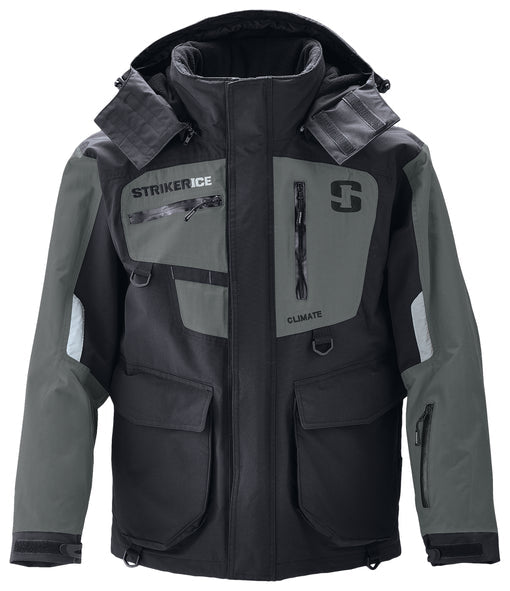 Striker Ice Men's Climate Ice Fishing Flotation Jacket Black/Gray 2X-Large