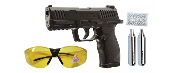 Umarex MCP Air Pistol Kit -177 with CO2 Glasses Black